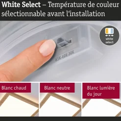 Panneau LED Atria Shine White Select IP44 carré 560x200mm 15,2W 2030lm 3000 - 6500K Esthétique bois