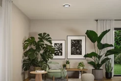 Panneau LED Atria Shine White Select IP44 rond 190mm 7,6W 1100lm 3000 - 6500K Noir