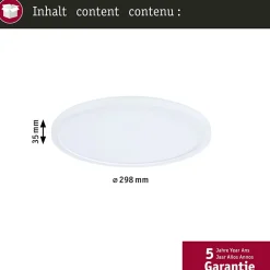 Panneau LED Atria Shine White Select IP44 rond 298mm 14,8W 2250lm 3000 - 6500K Blanc