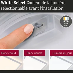 Panneau LED Atria Shine White Select IP44 carré 298x298mm 15,7W 2100lm 3000 - 6500K Blanc