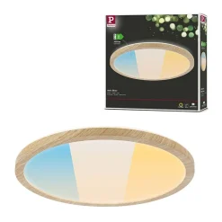 Panneau LED Atria Shine White Select IP44 rond 298mm 14,8W 2250lm 3000 - 6500K Esthétique bois