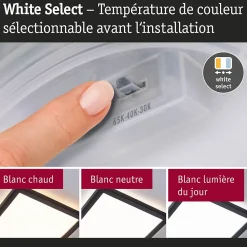 Panneau LED Atria Shine White Select IP44 carré 560x200mm 15,2W 2030lm 3000 - 6500K Noir