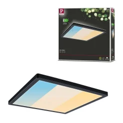 Panneau LED Atria Shine White Select IP44 carré 298x298mm 15,7W 2100lm 3000 - 6500K Noir