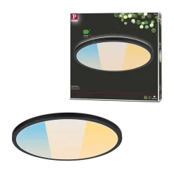 Panneau LED Atria Shine White Select IP44 rond 398mm 20,8W 2800lm 3000 - 6500K Noir