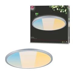 Panneau LED Atria Shine White Select IP44 rond 398mm 20,8W 2800lm 3000 - 6500K Chrome mat