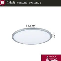 Panneau LED Atria Shine White Select IP44 rond 398mm 20,8W 2800lm 3000 - 6500K Chrome mat