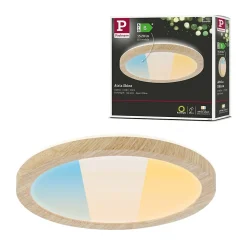Panneau LED Atria Shine White Select IP44 rond 190mm 7,6W 1100lm 3000 - 6500K Esthétique bois