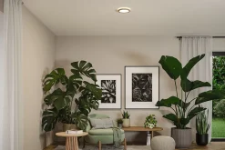 Panneau LED Atria Shine White Select IP44 rond 190mm 7,6W 1100lm 3000 - 6500K Esthétique bois