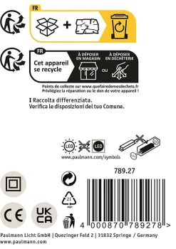 Panneau LED Aviar IP44 rond 360mm 24W 2200lm White Switch Chrome