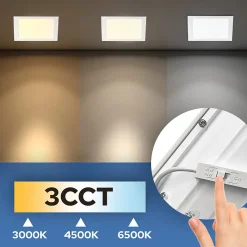 Panneau LED backlit encastrable 60x60, 50W, 5000 lm, 3CCT, IP20, carré, blanc, ANDROMEDA HOROZ