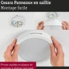 Panneau LED Cosara IP44 rond 300mm 15W 1300lm 3000K Gris foncé