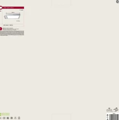 Panneau LED Lunar carré 400x400mm 22W 1700lm 3000K Chrome mat