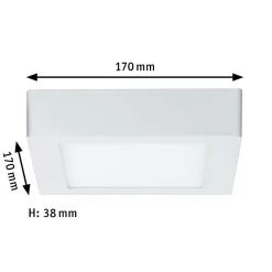 Panneau LED Lunar carré 170x170mm 11W 760lm 3000K Blanc dépoli