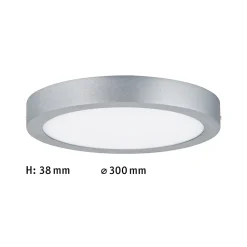Panneau LED Lunar rond 300mm 16W 1450lm 3000K Chrome mat