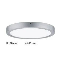 Panneau LED Lunar rond 400mm 22W 1700lm 3000K Chrome mat