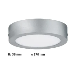Panneau LED Lunar rond 170mm 11W 760lm 3000K Chrome mat