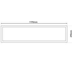 Panneau LED NICOLA metal plastique LED fixes blanc neutre luminaire interieur 119,5 x 29,5 cm