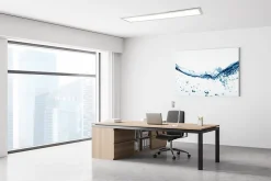 Panneau LED NICOLA metal plastique LED fixes blanc neutre luminaire interieur 119,5 x 29,5 cm