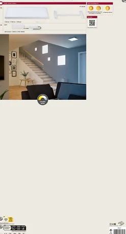 Panneau LED Smart Home Zigbee 3.0 Velora carré 595x295mm 15,5W 1600lm Tunable White Blanc gradable