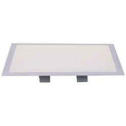 Panneau LED 'SORRISO', luminaire apparent en métal et plastique blanc avec LEDs fixes, 45x45cm pour l'intérieur