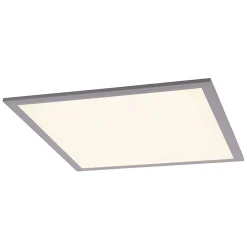 Panneau LED 'SORRISO', luminaire apparent en métal et plastique blanc avec LEDs fixes, 45x45cm pour l'intérieur