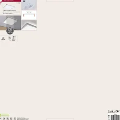 Panneau LED 3-Step-Dim Atria Shine Backlight carré 420x420mm 22W 2200lm 4000K Chrome mat gradable