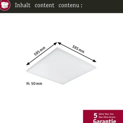 Panneau LED 3-Step-Dim Velora carré 595x595mm 34W 3500lm 3000K Blanc gradable