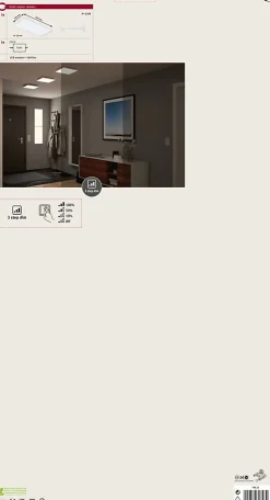 Panneau LED 3-Step-Dim Velora carré 595x295mm 26W 2550lm 3000K Blanc gradable