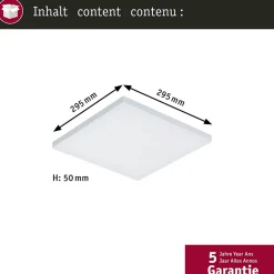 Panneau LED Velora carré 300x300mm 16,8W 1500lm 3000K Blanc