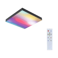 Panneau LED Velora Rainbow dynamicRGBW carré 295x295mm 13,2W 1140lm RGB+ Noir gradable