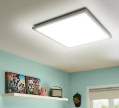 Panneau lumineux LED intégrée variation de blancs et de couleurs IP20 dimmable 4000lm 37W L.60xl.60xH.2cm