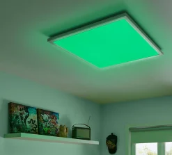 Panneau lumineux LED intégrée variation de blancs et de couleurs IP20 dimmable 4000lm 37W L.60xl.60xH.2cm