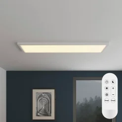 Panneau lumineux Wundt LED intégrée variation de blancs IP20 dimmable 5000lm 36W L.120xl.30xH.3,2cm blanc GoodHome