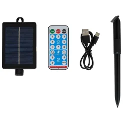 Panneau solaire 1200 mah 11,5x26,5x8,5cm noir - feeric lights & christmas