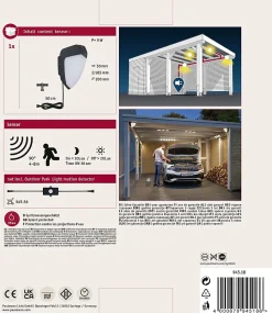 Park + Light Applique d'extérieur LED Ikosea Détecteur de mouvement crépusculaire (IR) IP44 50x203mm 3000K 5,6W 350lm 12V Anthraci