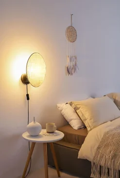 Pauleen Applique Boho Dream 255x330mm E27 max. 20W Beige Noir Métal Lin