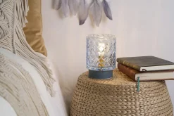 Pauleen Lampe à poser Chic Glamour E14 2700K 15lm 0,4W Bleu glace