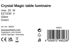 Pauleen Lampe à poser Crystal Magic E27 max. 20W Vert