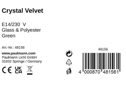 Pauleen Lampe à poser Crystal Velvet E14 max. 20W Vert