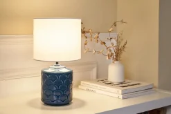 Pauleen Lampe à poser Glowing Midnight E14 max. 20W Bleu Blanc