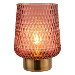 Pauleen Lampe à poser Rose Glamour E27 2700K 30lm 0,8W Rose Laiton
