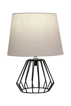 Pauleen Lampe à poser Shiny Diamond E27 max. 20W Gris clair Noir mat