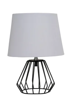 Pauleen Lampe à poser Shiny Diamond E27 max. 20W Gris clair Noir mat