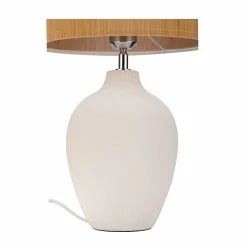 Pauleen Lampe à poser Timber Glow E27 max. 20W Beige Blanc