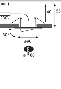 Paulmann 92999 HomeSpa Set Calla 3 spots LED encastrables IP65 WhiteSwitch 15 W