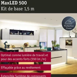 Paulmann MaxLED 500 70668 Ruban LED 24 V blanc chaud 150 cm dimmable, rallongeable