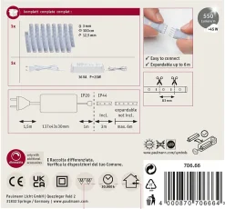 Paulmann MaxLED 500 70666 Ruban LED 24 V blanc chaud 3 m, dimmable, extensible jusqu'à 6,2 m