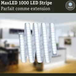 Paulmann MaxLED 1000 70675 Ruban LED extension 100 cm 24 V blanc lumière du jour avec connecteur mâle