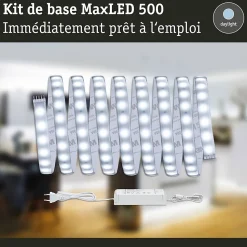 Paulmann MaxLED 500 70665 Ruban LED 24 V 300 cm blanc lumière du jour, kit de base extensible