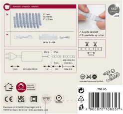 Paulmann MaxLED 500 70665 Ruban LED 24 V 300 cm blanc lumière du jour, kit de base extensible